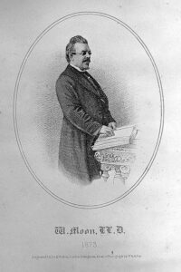 Piirrosmuotokuva William Moonista vuodelta 1873. Kuva: D. & H. Taylor, W. & A. Fry.