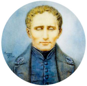 Kuva Louis Braillea esittävästä maalauksesta.